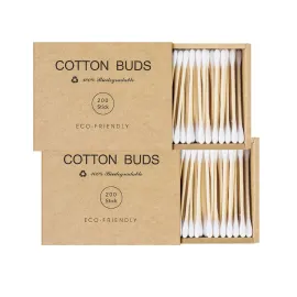 Kiemeu Bamboo Qtips Cotton Swabs With Wooden Sticks Q Tips For Ears Swabs 400 Count Bamboo Cotton Buds Kiemeu Bamboo Qtips Cotton Swabs With Wooden Sticks Q Tips For Ears Swabs 400 Count Bamboo Cotton Buds
