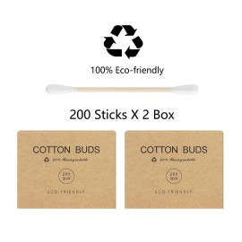 Kiemeu Bamboo Qtips Cotton Swabs With Wooden Sticks Q Tips For Ears Swabs 400 Count Bamboo Cotton Buds Kiemeu Bamboo Qtips Cotton Swabs With Wooden Sticks Q Tips For Ears Swabs 400 Count Bamboo Cotton Buds