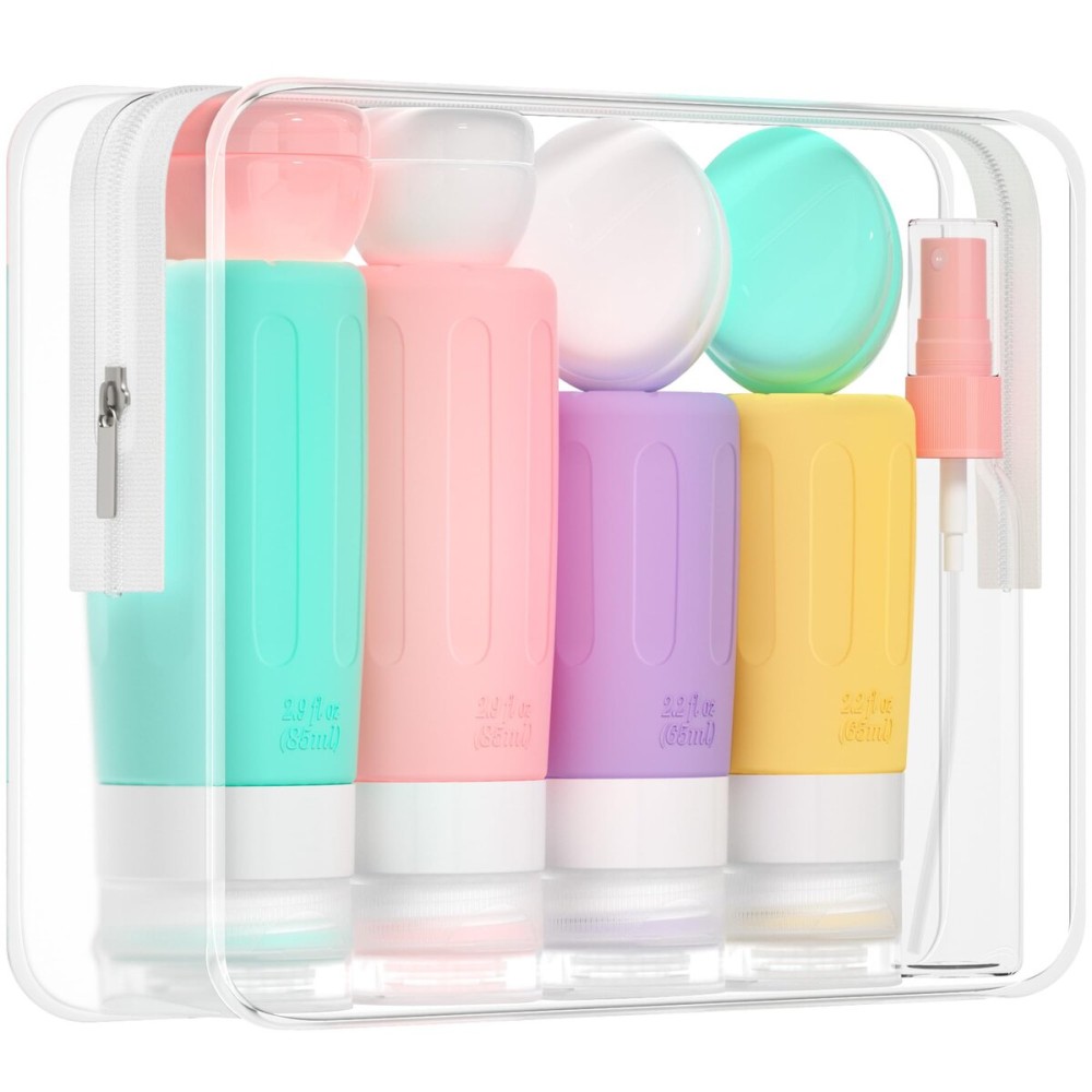 Morfone 16 Pack Travel Bottles Set for Toiletries, TSA Approved Travel Containers Leak Proof Silicone Squeezable Travel Accessories 2oz 3oz for Shampoo Conditioner Lotion Body Wash (BPA Free) Morfone 16 Pack Travel Bottles Set for Toiletries, TSA Approved Travel Containers Leak Proof Silicone Squeezable Travel Accessories 2oz 3oz for Shampoo Conditioner Lotion Body Wash (BPA Free)