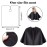 Noverlife Black Makeup Cape, Chemical & Water Proof Beauty Salon Shorty Smock for Clients, Lightweight Comb-out Beard Apron Shortie Makeup Bib Styling Shampoo Cape for Makeup Artist Beautician