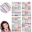 AUGSUN 240 Piece Sticker Earrings 3D Gems Girls Self-Adhesive Glitter Craft Crystal Stickers
