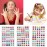 AUGSUN 240 Piece Sticker Earrings 3D Gems Girls Self-Adhesive Glitter Craft Crystal Stickers