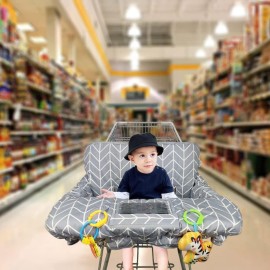 Shopping Cart Cover for Baby ICOPUCA Cotton High Chair Cover, Reversible, Machine Washable for Infant, Toddler, Boy or Girl (Grey Arrow Print) Shopping Cart Cover for Baby ICOPUCA Cotton High Chair Cover, Reversible, Machine Washable for Infant, Toddler, Boy or Girl (Grey Arrow Print)