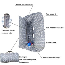 Shopping Cart Cover for Baby ICOPUCA Cotton High Chair Cover, Reversible, Machine Washable for Infant, Toddler, Boy or Girl (Grey Arrow Print) Shopping Cart Cover for Baby ICOPUCA Cotton High Chair Cover, Reversible, Machine Washable for Infant, Toddler, Boy or Girl (Grey Arrow Print)