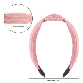 Funtopia Knotted Headbands for Women Girls, 9 Pcs Wide Plain Turban Headband Fashion Cross Knot Hair Bands with Solid Colors Funtopia Knotted Headbands for Women Girls, 9 Pcs Wide Plain Turban Headband Fashion Cross Knot Hair Bands with Solid Colors