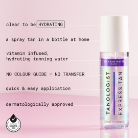 Tanologist Dark Self Tan Water, Clear Self Tanning Water, Streak-Free Tanning Mist, Natural Bronze, No Fake Tan Smell, Long Lasting, Clean Ingredients, 6.76 fl. oz/200 ml Bottle Tanologist Dark Self Tan Water, Clear Self Tanning Water, Streak-Free Tanning Mist, Natural Bronze, No Fake Tan Smell, Long Lasting, Clean Ingredients, 6.76 fl. oz/200 ml Bottle