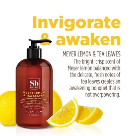 Soapbox Liquid Hand Soap, Meyer Lemon & Tea Leaves - Gentle, Moisturizing Hand Cleanser, Vegan, Cruelty Free Hand Soap for Bathroom and Kitchen, 12oz Pump Bottles (Pack of 3) Soapbox Liquid Hand Soap, Meyer Lemon & Tea Leaves - Gentle, Moisturizing Hand Cleanser, Vegan, Cruelty Free Hand Soap for Bathroom and Kitchen, 12oz Pump Bottles (Pack of 3)