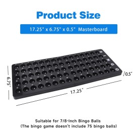 GSE Games & Sports Expert Bingo Master Board for 7/8 Balls, Black Bingo Calling Board for Parties, Large Groups, Family Game Nights GSE Games & Sports Expert Bingo Master Board for 7/8 Balls, Black Bingo Calling Board for Parties, Large Groups, Family Game Nights