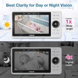 VTech Upgraded Smart WiFi Baby Monitor VM901, 5-inch 720p Display, 1080p Camera, HD NightVision, Fully Remote Pan Tilt Zoom, 2-Way Talk, Free Smart Phone App, Works with iOS, Android VTech Upgraded Smart WiFi Baby Monitor VM901, 5-inch 720p Display, 1080p Camera, HD NightVision, Fully Remote Pan Tilt Zoom, 2-Way Talk, Free Smart Phone App, Works with iOS, Android