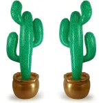 GiftExpress 2 Pack Inflatable 36 Cactus Prop Dcor for Mexicano Fiesta Theme Party Decorations, Cinco De Mayo Prop, Hawaiian Pool Party, Desert Western Cowboy Theme Party (36 - 2 Pack)