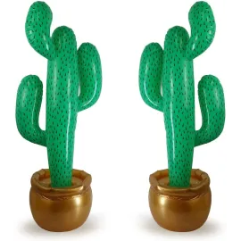 GiftExpress 2 Pack Inflatable 36 Cactus Prop Dcor for Mexicano Fiesta Theme Party Decorations, Cinco De Mayo Prop, Hawaiian Pool Party, Desert Western Cowboy Theme Party (36 - 2 Pack)