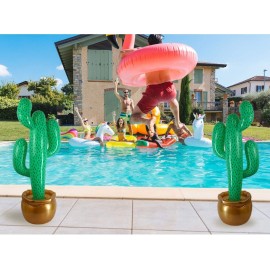 GiftExpress 2 Pack Inflatable 36 Cactus Prop Dcor for Mexicano Fiesta Theme Party Decorations, Cinco De Mayo Prop, Hawaiian Pool Party, Desert Western Cowboy Theme Party (36 - 2 Pack)