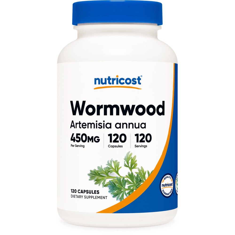 Nutricost Wormwood Capsules 450mg 120 Capsules - Vegetarian Caps, Gluten Free and Non-GMO Nutricost Wormwood Capsules 450mg 120 Capsules - Vegetarian Caps, Gluten Free and Non-GMO