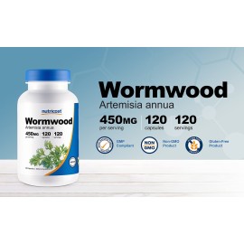 Nutricost Wormwood Capsules 450mg 120 Capsules - Vegetarian Caps, Gluten Free and Non-GMO Nutricost Wormwood Capsules 450mg 120 Capsules - Vegetarian Caps, Gluten Free and Non-GMO