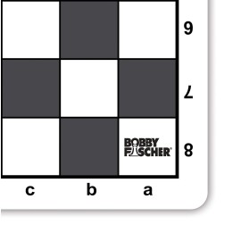 Bobby Fischer Tournament Roll Up Travel Chess Board - 20 inches - Mousepad Style with Gray Squares by WE Games