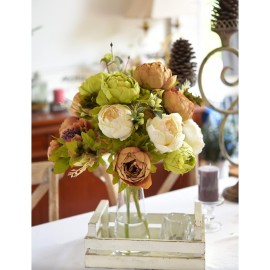 FiveSeasonStuff Vintage Artificial Peonies Silk Peony Flowers and Hydrangeas for Wedding Bridal Home Dcor - Beautiful Floral Centerpiece Arrangement 2 Bouquets (Country Rustic Brown Beige Green Mix) FiveSeasonStuff Vintage Artificial Peonies Silk Peony Flowers and Hydrangeas for Wedding Bridal Home Dcor - Beautiful Floral Centerpiece Arrangement 2 Bouquets (Country Rustic Brown Beige Green Mix)