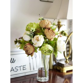 FiveSeasonStuff Vintage Artificial Peonies Silk Peony Flowers and Hydrangeas for Wedding Bridal Home Dcor - Beautiful Floral Centerpiece Arrangement 2 Bouquets (Country Rustic Brown Beige Green Mix) FiveSeasonStuff Vintage Artificial Peonies Silk Peony Flowers and Hydrangeas for Wedding Bridal Home Dcor - Beautiful Floral Centerpiece Arrangement 2 Bouquets (Country Rustic Brown Beige Green Mix)