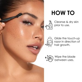 Japonesque Brow Touch Up Razors with Ultra-Sharp Stainless Steel Blades, for Removal of Unwanted Facial Hair and Peach Fuzz, Protective Blade Cover for Safe Storage Included Japonesque Brow Touch Up Razors with Ultra-Sharp Stainless Steel Blades, for Removal of Unwanted Facial Hair and Peach Fuzz, Protective Blade Cover for Safe Storage Included