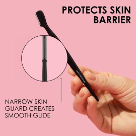 Japonesque Brow Touch Up Razors with Ultra-Sharp Stainless Steel Blades, for Removal of Unwanted Facial Hair and Peach Fuzz, Protective Blade Cover for Safe Storage Included Japonesque Brow Touch Up Razors with Ultra-Sharp Stainless Steel Blades, for Removal of Unwanted Facial Hair and Peach Fuzz, Protective Blade Cover for Safe Storage Included