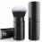 Falliny Retractable Kabuki Makeup Brush, Travel Face Blush Brush, Portable Powder Foundation Sunscreen Brush with Cover for Blush, Bronzer, Buffing, Highlighter Flawless Powder Cosmetics