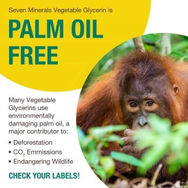 Seven Minerals, Organic Vegetable Glycerin - Big 32 fl oz Bottle - No Palm Oil, Made with Organic Coconut Oil - Therapeutical Grade Glycerine for DIYs - Hair, Nails & Skin Moisturizer - Non-Gmo Seven Minerals, Organic Vegetable Glycerin - Big 32 fl oz Bottle - No Palm Oil, Made with Organic Coconut Oil - Therapeutical Grade Glycerine for DIYs - Hair, Nails & Skin Moisturizer - Non-Gmo