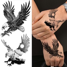 VANTATY 10 Sheets Realistic Tiger Temporary Tattoos Animals For Men Body Armband Soldier Fake Tatoo Stickers For Women Scorpion Wolf Deer Elk Eagle Bear Dot Adults Forearm Tattoos Girls Kids Teens.