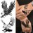 VANTATY 10 Sheets Realistic Tiger Temporary Tattoos Animals For Men Body Armband Soldier Fake Tatoo Stickers For Women Scorpion Wolf Deer Elk Eagle Bear Dot Adults Forearm Tattoos Girls Kids Teens.
