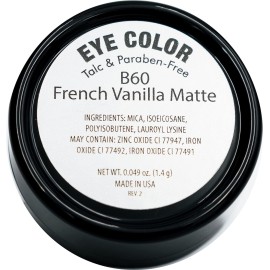 Pure Ziva Naked French Vanilla Off White Nude Neutral Matte Pressed Powder Single Vegan Eyeshadow; Talc, Paraben & Cruelty Free