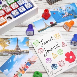 Bright Creations Passport Stamps, City and Country Stamp Set (1 x 1 in, 26 Pieces) Bright Creations Passport Stamps, City and Country Stamp Set (1 x 1 in, 26 Pieces)