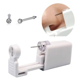 Nose Piercing Kit, Nose Pierce Kit Nose Piercing Gun Self Nose Piercing Gun Kit Nose Piercing Gun Kit Tool (White) Nose Piercing Kit, Nose Pierce Kit Nose Piercing Gun Self Nose Piercing Gun Kit Nose Piercing Gun Kit Tool (White)