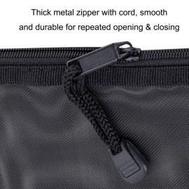 HRX Package Nylon Mesh Cosmetic Zipper Bags, 6PCS Black Makeup Pouches Travel Organizer Case for Purse Diaper Bag (A5 x 3pcs, A6 x 3pcs) HRX Package Nylon Mesh Cosmetic Zipper Bags, 6PCS Black Makeup Pouches Travel Organizer Case for Purse Diaper Bag (A5 x 3pcs, A6 x 3pcs)