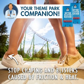 Dr. Frederick\'s Original Better Blister Blocker - 0.9 oz - 2 Sticks - Anti-Chafing Stick - Anti Friction Balm for Blister Prevention - Great for Travel, Walks, Runs, Theme Parks, and Comfort