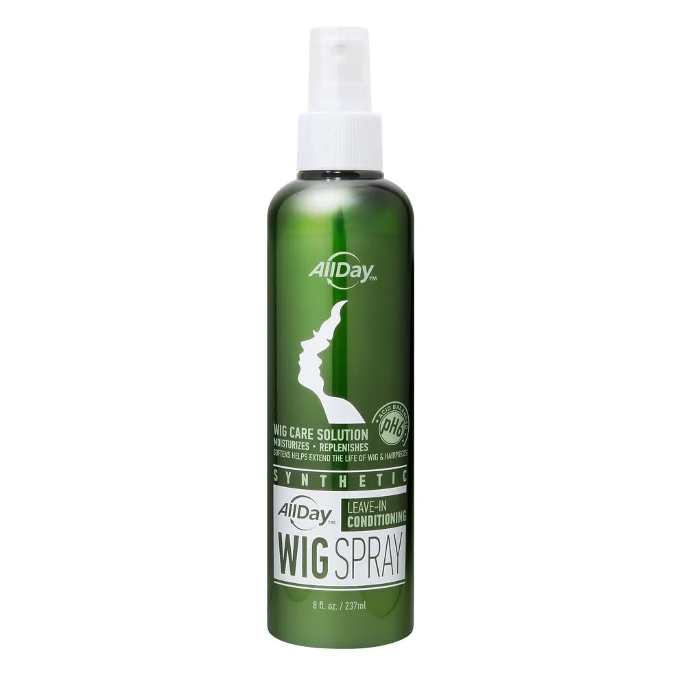 AllDay Locks Synthetic Wig Spray | Revitalizes & Refreshes | Cleanses & Extends Lifespan of Wigs & Hairpieces | Soft & Fresh Leave-In Conditioner, Grape Scent | 8 oz AllDay Locks Synthetic Wig Spray | Revitalizes & Refreshes | Cleanses & Extends Lifespan of Wigs & Hairpieces | Soft & Fresh Leave-In Conditioner, Grape Scent | 8 oz