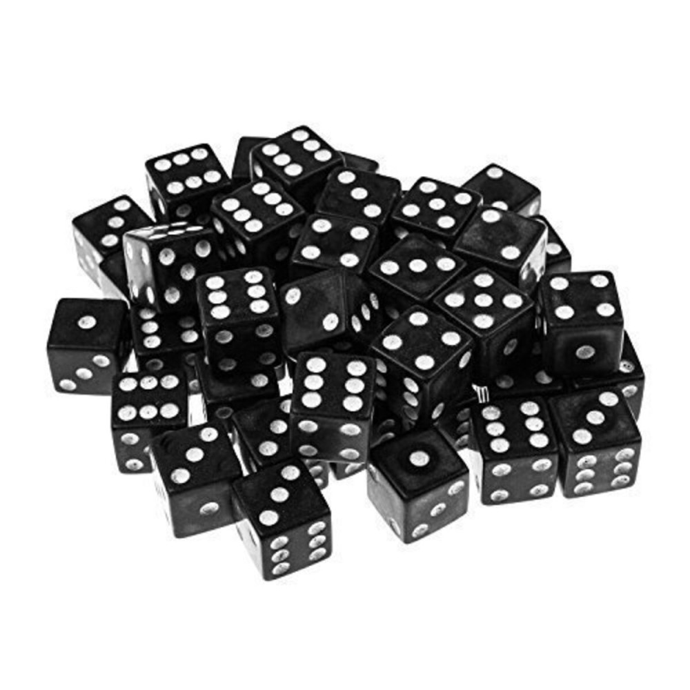 Handy Basics 100 Pack Standard Game Dice 16mm (Black) Handy Basics 100 Pack Standard Game Dice 16mm (Black)
