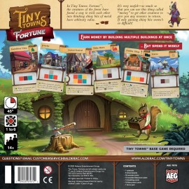 AEG Tiny Towns: Fortune Expansion | Adds New Buildings, Introduces Money | Clever use of Limited Resources Determines Success | 1-6 Players | Ages 14+