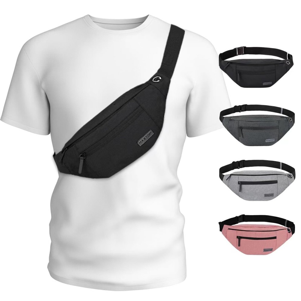 MAXTOP Large Crossbody Fanny Pack Belt Bag for Women Men with 4-Zipper Pockets Gifts for Sports Yoga Festival Workout Running Wallets Waist Pack Hands-Free Travel Essentials Fits All Phones,Black MAXTOP Large Crossbody Fanny Pack Belt Bag for Women Men with 4-Zipper Pockets Gifts for Sports Yoga Festival Workout Running Wallets Waist Pack Hands-Free Travel Essentials Fits All Phones,Black