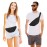 MAXTOP Large Crossbody Fanny Pack Belt Bag for Women Men with 4-Zipper Pockets Gifts for Sports Yoga Festival Workout Running Wallets Waist Pack Hands-Free Travel Essentials Fits All Phones,Black