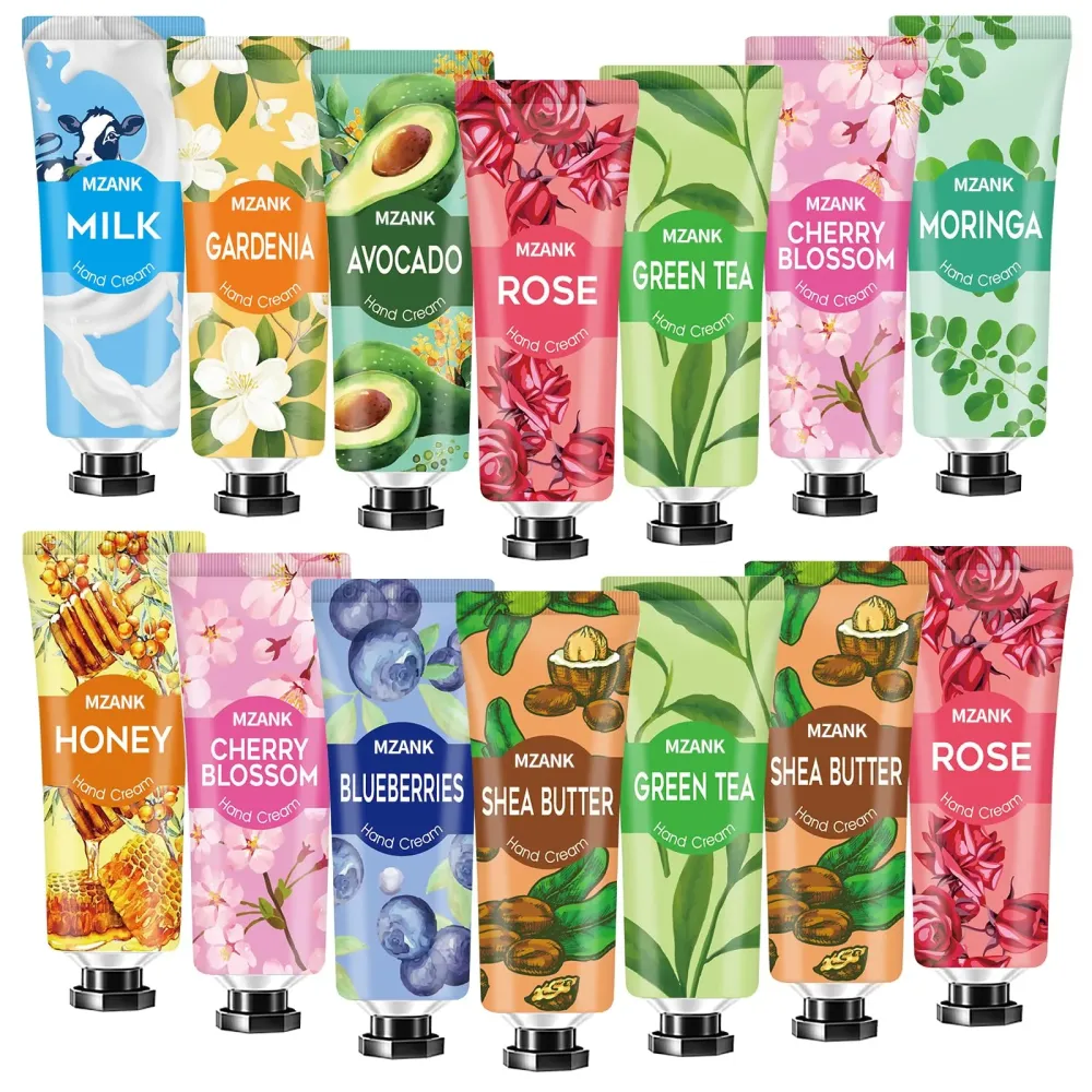 14 Pack Hand Cream for Dry Cracked Hands,Mothers Day Gifts,Nurse Gifts,Easter Basket Stuffers,Thank You Gifts,Stocking Stuffers,Teacher Appreciation Gifts,Travel Size Lotion for Women Girls Men Boys