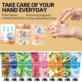 14 Pack Hand Cream for Dry Cracked Hands,Mothers Day Gifts,Nurse Gifts,Easter Basket Stuffers,Thank You Gifts,Stocking Stuffers,Teacher Appreciation Gifts,Travel Size Lotion for Women Girls Men Boys