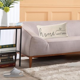 MFGNEH Home Sweet Home Quotes Farmhouse Pillow Covers 12x20 Inch, Decorative Throw Cushion Case, Housewarming Gift MFGNEH Home Sweet Home Quotes Farmhouse Pillow Covers 12x20 Inch, Decorative Throw Cushion Case, Housewarming Gift