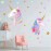 Unicorn Wall Decal,Large Size Unicorn Wall Sticker Decor for Gilrs Kids Bedroom Birthday Party