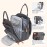 BabbleRoo Diaper Bag Backpack - Baby Essentials Travel Tote - Multi Function Waterproof Diaper Bag, Travel Essentials Baby Bag with Changing Pad, Stroller Straps & Pacifier Case - Unisex, Dark Gray