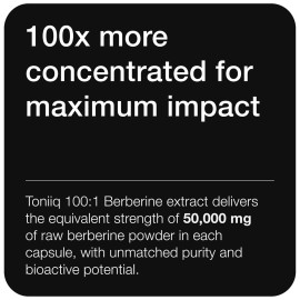 Toniiq Ultra High Strength Berberine HCl 500mg from The Himalayas - Berberine Supplement - 97% Tested Purity Extract - Wild Harvested - Concentrated Berberine 500mg Supplements -90 Veggie Capsules Toniiq Ultra High Strength Berberine HCl 500mg from The Himalayas - Berberine Supplement - 97% Tested Purity Extract - Wild Harvested - Concentrated Berberine 500mg Supplements -90 Veggie Capsules