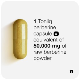 Toniiq Ultra High Strength Berberine HCl 500mg from The Himalayas - Berberine Supplement - 97% Tested Purity Extract - Wild Harvested - Concentrated Berberine 500mg Supplements -90 Veggie Capsules Toniiq Ultra High Strength Berberine HCl 500mg from The Himalayas - Berberine Supplement - 97% Tested Purity Extract - Wild Harvested - Concentrated Berberine 500mg Supplements -90 Veggie Capsules