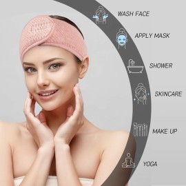 Whaline 4 Pack Spa Facial Headband Makeup Hair Wrap Adjustable Hair Band Soft Towel Head Band for Face Washing, Shower Sports Yoga (Pea Green, Pink, Beige, Light Gray) Whaline 4 Pack Spa Facial Headband Makeup Hair Wrap Adjustable Hair Band Soft Towel Head Band for Face Washing, Shower Sports Yoga (Pea Green, Pink, Beige, Light Gray)