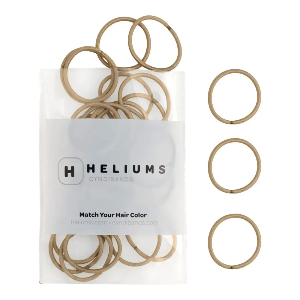 Heliums Small Hair Ties - Sandy Blonde - No Damage Mini 1 Inch Reusable 2mm Elastics for Thin Hair and Kids, Neutral Ponytail Holders - 48 Count Heliums Small Hair Ties - Sandy Blonde - No Damage Mini 1 Inch Reusable 2mm Elastics for Thin Hair and Kids, Neutral Ponytail Holders - 48 Count