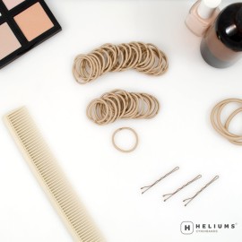 Heliums Small Hair Ties - Sandy Blonde - No Damage Mini 1 Inch Reusable 2mm Elastics for Thin Hair and Kids, Neutral Ponytail Holders - 48 Count Heliums Small Hair Ties - Sandy Blonde - No Damage Mini 1 Inch Reusable 2mm Elastics for Thin Hair and Kids, Neutral Ponytail Holders - 48 Count