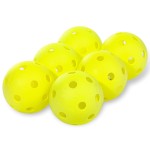 Franklin Sports Plastic Softballs - MLB - Includes 6 Balls for Batting Practice or Backyard Baseball Play - Replacement Balls - 90mm Official Baseball Size - Yellow