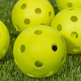 Franklin Sports Plastic Softballs - MLB - Includes 6 Balls for Batting Practice or Backyard Baseball Play - Replacement Balls - 90mm Official Baseball Size - Yellow Franklin Sports Plastic Softballs - MLB - Includes 6 Balls for Batting Practice or Backyard Baseball Play - Replacement Balls - 90mm Official Baseball Size - Yellow