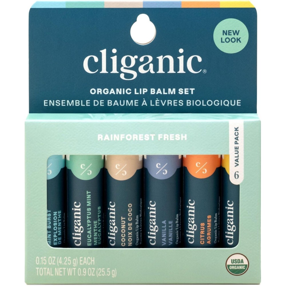 Cliganic Organic Lip Balm Set (6 Flavors) - 100% Natural Hydrating, Moisturizing for Dry Cracked Lips, for Men & Women Cliganic Organic Lip Balm Set (6 Flavors) - 100% Natural Hydrating, Moisturizing for Dry Cracked Lips, for Men & Women
